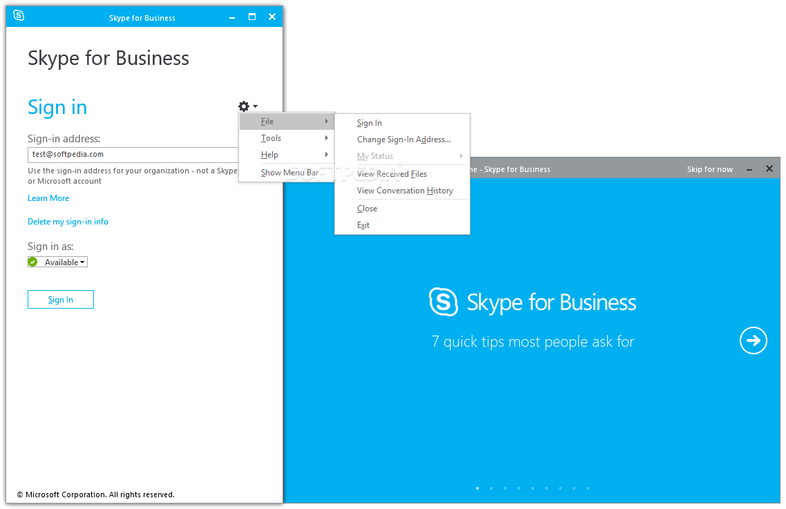 skype for business desktop mac video