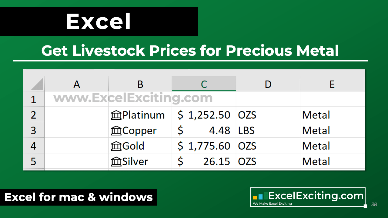 excel for mac live stock quotes